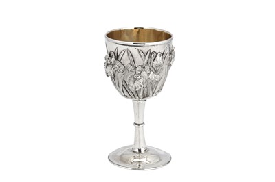 Lot 175 - An early 20th century Japanese silver goblet, circa 1930 possibly by K. Hattori & Co