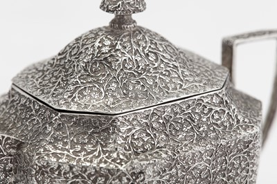 Lot 109 - n early 20th century Anglo – Indian unmarked silver covered milk jug, Kashmir circa 1930