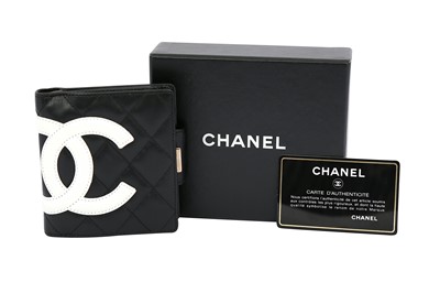 Lot 1306 - Chanel Black Ligne Cambon Zip Wallet
