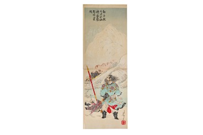 Lot 795 - A WOODBLOCK DIPTYCH BY TSUKIOKA YOSHITOSHI. (1839 - 1892)