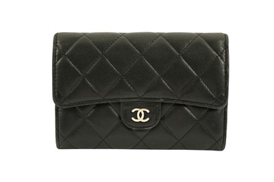 Lot 1319 - Chanel Black Classic Medium Flap Wallet