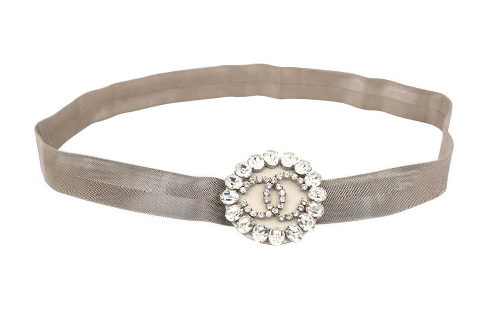 Lot 529 - Chanel Crystal CC Embellished Mesh Belt