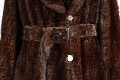 Lot 200 - Fendi Brown FF Monogram Mink Coat