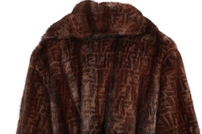 Lot 200 - Fendi Brown FF Monogram Mink Coat