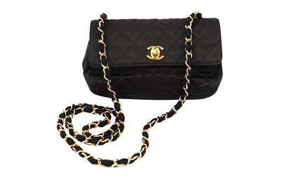 Lot 384 - Chanel Black Mini Evening Flap Bag
