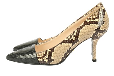 Lot 1260 - Prada Python Court Shoes - Size 38