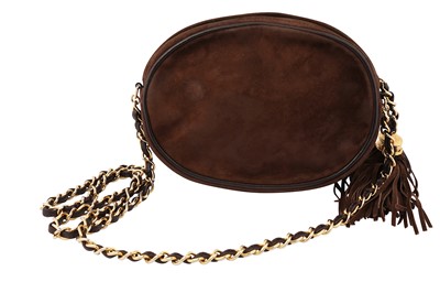 Lot 180 - Chanel Brown CC Logo Oval Chain Bag