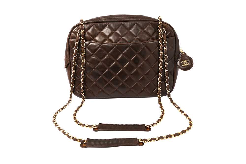 Lot 185 Chanel Brown Large Camera Bag