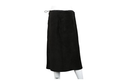 Lot 261 - Prada Black Suede Skirt