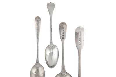Lot 66 - A mixed group of George III and later sterling silver flatware