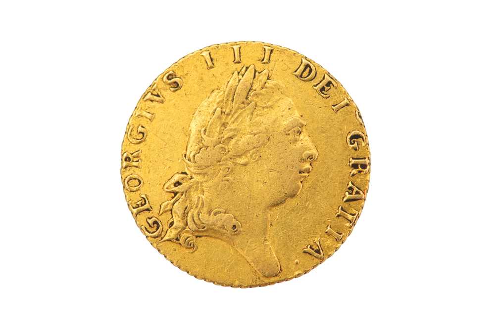 Lot 78 - Half Guinea 1797, George III fifth laureate head right, R. spade-shaped shield