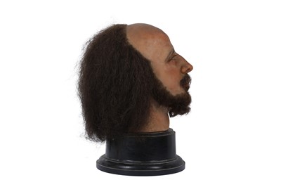 Lot 57 - AN EARLY 20TH CENTURY WAX HEAD OF WILLIAM SHAKESPEARE
