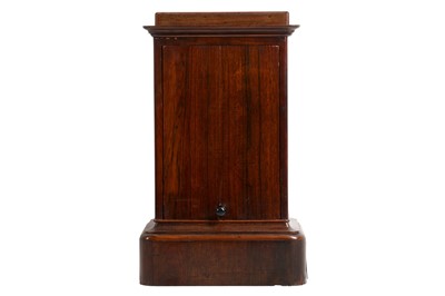 Lot 198 - A SECOND QUARTER 19TH CENTURY FRENCH ROSEWOOD, MOTHER OF PEARL AND BRASS INLAID MANTEL CLOCK