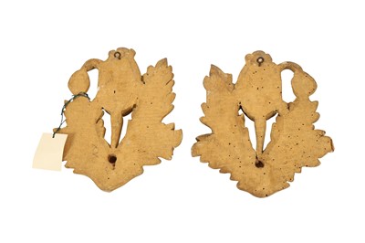 Lot 180 - A PAIR OF GILT WOOD APPLIQUES IN THE FORM OF POPPIES, 18TH CENTURY