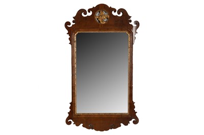 Lot 624 - A George II style walnut mirror