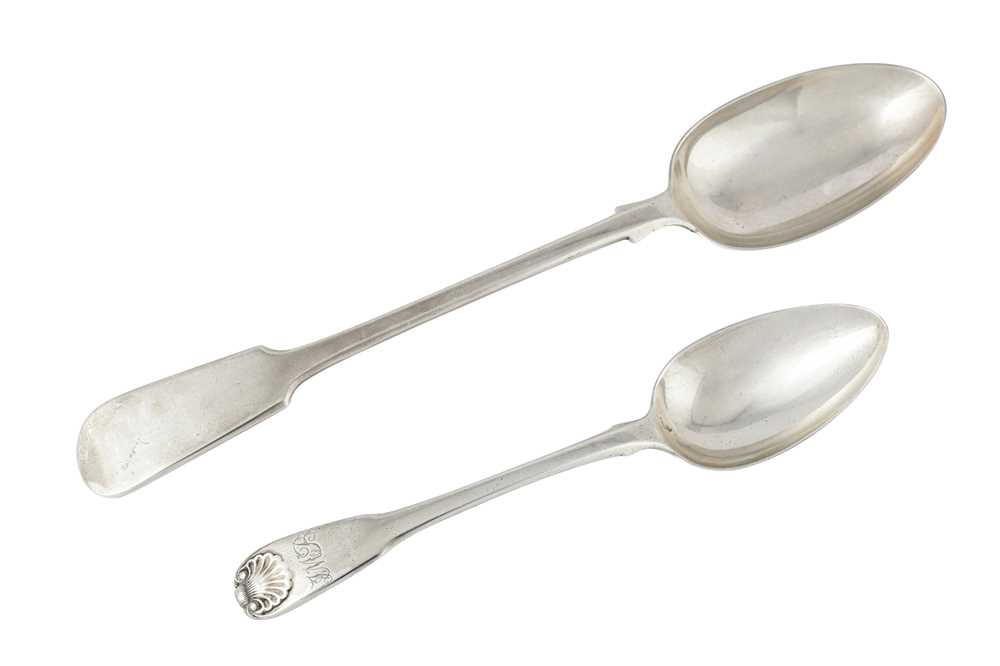 Lot 86 - A George III sterling silver tablespoon, London 1803 by William Eaton and William Fearn
