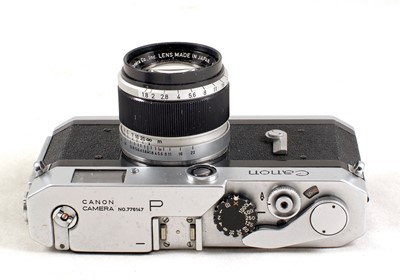Lot 81 - Canon P (Populaire) Rangefinder Camera & 50mm f1.8 Lens