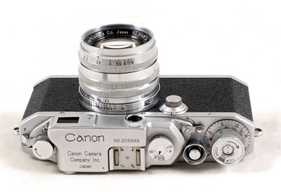 Lot 82 - Canon Model IID2 Rangefinder Camera & 50mm Serenar f1.8 Lens.