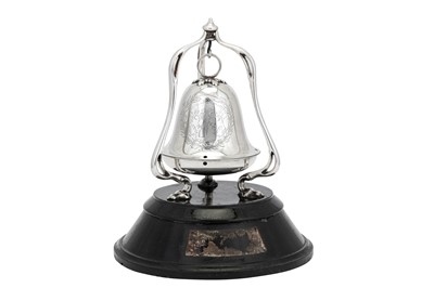Lot 430 - A George VI sterling silver copy of the Lanark bell, London 1945 by Wakely and Wheeler