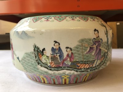 Lot 579 - A CHINESE FAMILLE ROSE 'IMMORTALS' WATERPOT.