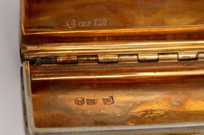 Lot 12 - A George IV sterling silver snuff box, Birmingham 1827 by Edward Smith