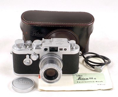 Lot 88 - Leica IIIG Rangefinder Camera with Collapsable Elmar Lens