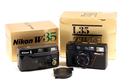 Lot 456 - Nikon W35 & L35 TW Film Compact Cameras