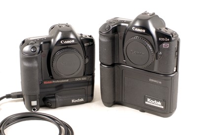 Lot 505 - Two Early Kokak/Canon EOS1n Digital SLRs for SPARES or REPAIR