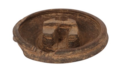 Lot 69 - AN ANCIENT CHINESE PERIOD CARVED WOODEN 'BUFFALO' BOWL