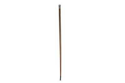 Lot 349 - λ A CHINESE RHINOCEROS HORN WALKING STICK.