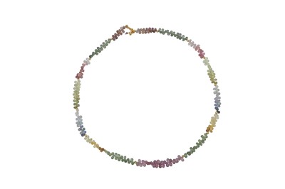 Lot 1277 - A multi-coloured sapphire necklace