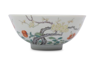 Lot 357 - A CHINESE FAMILLE ROSE 'BLOSSOMS' BOWL.
