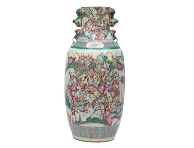 Lot 518 - A LARGE CHINESE FAMILLE ROSE VASE.