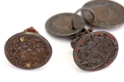 Lot 69 - Bree Family Lot 69-74 – Two 18th century steel wax seals, circa 1750-80