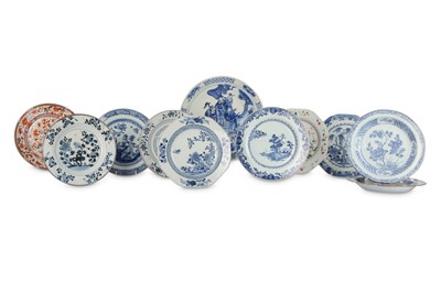 Lot 603 - ELEVEN CHINESE PORCELAIN DISHES.