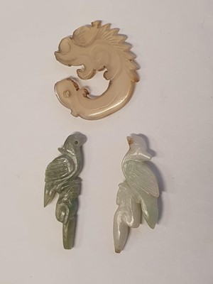 Lot 701 - A GROUP OF CHINESE JADE PENDANTS.