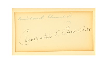 Lot 335 - Churchill (Winston) & Clementine