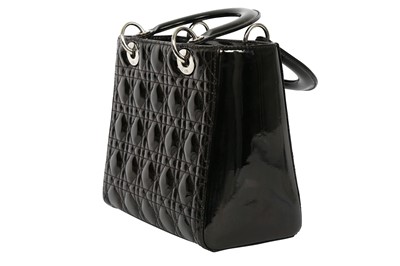 Lot 508 - Christian Dior Black Lady Dior Medium Bag