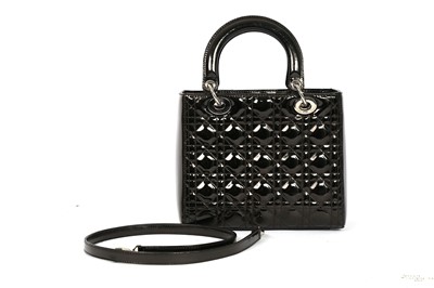 Lot 508 - Christian Dior Black Lady Dior Medium Bag