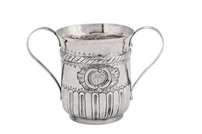 Lot 431 - A George III sterling silver twin handled cup, London 1796 by Peter and Anne Bateman