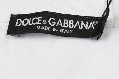 Lot 1307 - Dolce and Gabbana White Millennials T-Shirt - Size 44