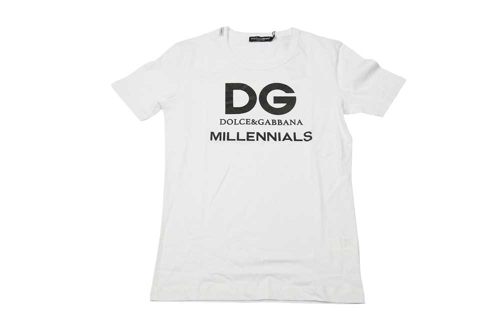 Lot 359 - Dolce and Gabbana White Millennials T-Shirt