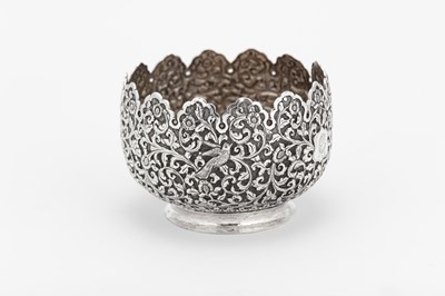 Lot 114 - A late 19th century Anglo – Indian unmarked silver bowl, Lucknow circa 1900