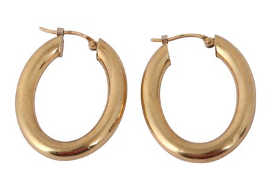 Lot 190 - A pair of hoop earrings
