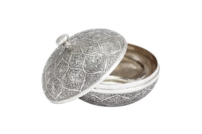 Lot 110 - An early 20th century Anglo – Indian unmarked silver power bowl, Kashmir circa 1920