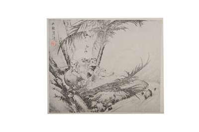 Lot 732 - A CHINESE ALBUM OF PRINTS.