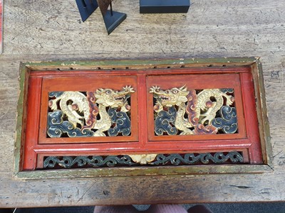 Lot 755 - A TIBETAN PORTABLE FOLDING WOOD TABLE.