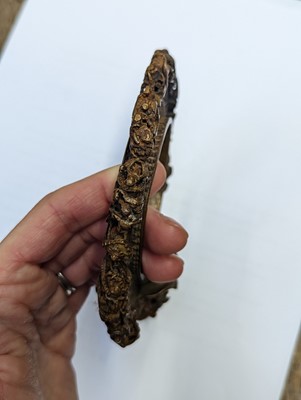 Lot 570 - A RARE NEPALESE CAST COPPER BRAHMAN'S PRIEST'S  BRACELET