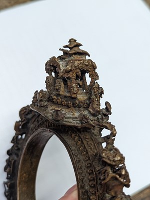 Lot 570 - A RARE NEPALESE CAST COPPER BRAHMAN'S PRIEST'S  BRACELET