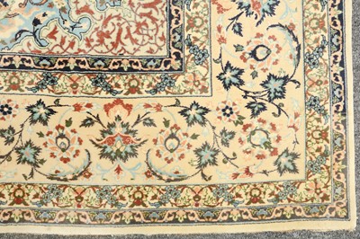 Lot 39 - AN EXTREMELY FINE PART SILK ISFAHAN RUG, CENTRAL PERSIA